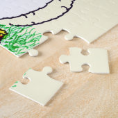 PUZZLE HEUREUX BUNNY DE PÂQUES AVEC ROSE (Côté)