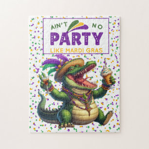 Puzzle Heureux Mardi Gras Alligator