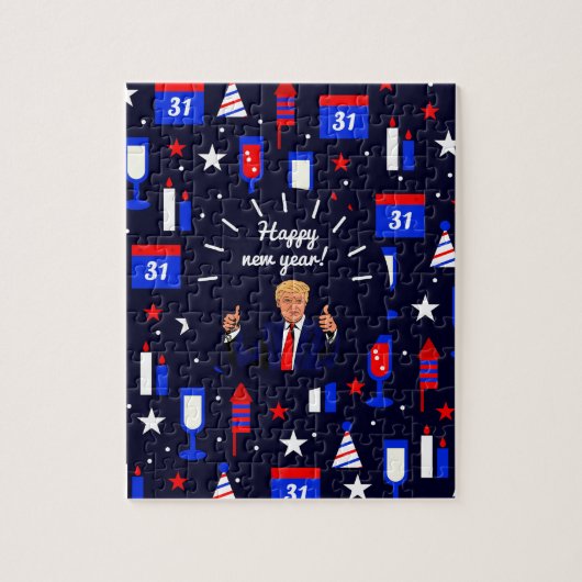 Puzzle heureux nouvel an donald trump (Vertical)