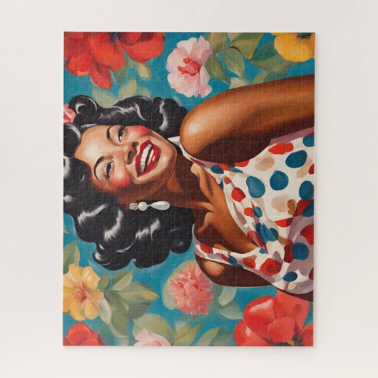 Puzzle Heureux parmi les fleurs (Vertical)