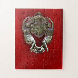 Puzzle Heurtoir de porte rouge antique   Architecture de 