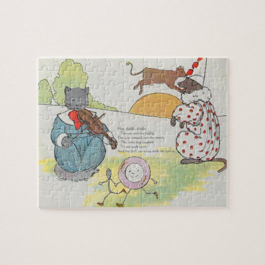 Puzzle Hey Diddle Diddle The Cat and Fiddle Rhyme (Horizontal)