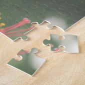 Puzzle Hibiscus bleu et vert (Côté)