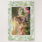 Puzzle Hibiscus & dentelle BLANC (Vertical)