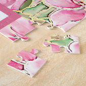 Puzzle Hibiscus & dentelle PINK (Côté)