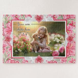 Puzzle Hibiscus & dentelle RED