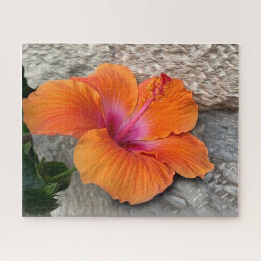 Puzzle hibiscus en floraison (Horizontal)
