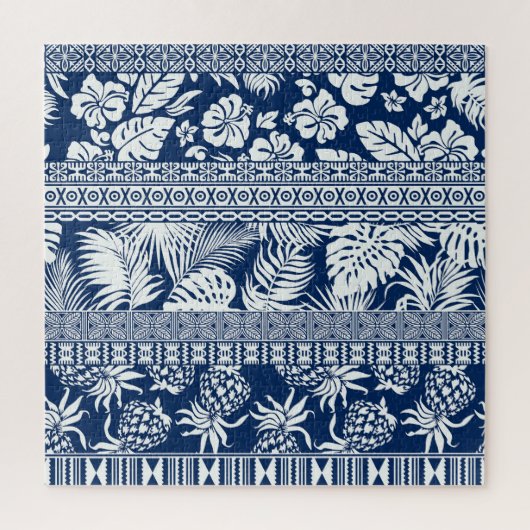 Puzzle Hibiscus, feuille : papier peint décoratif hawaïen (Vertical)