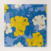 Puzzle Hibiscus fleurs et feuilles (Horizontal)