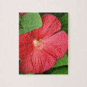 Puzzle Hibiscus Flower Bright Magenta (Vertical)