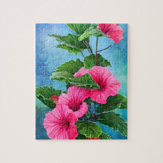 Puzzle Hibiscus rose (Vertical)
