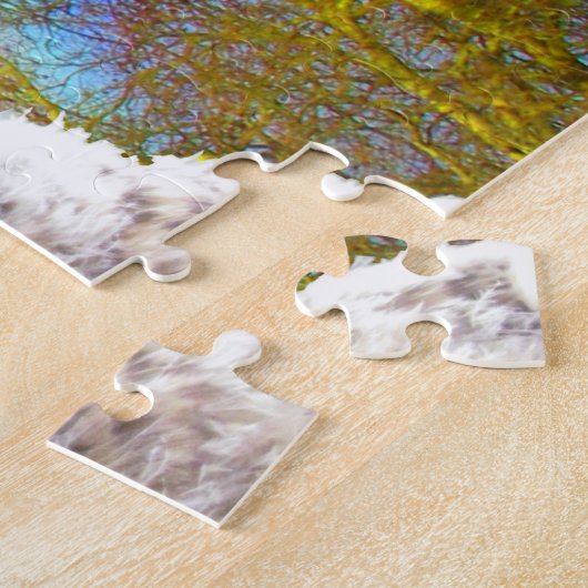 Puzzle - Hibou avec Arrière - plan arc-en-ciel (Côté)