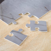 Puzzle Hibou barré avec chutes de neige légères (Côté)