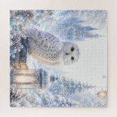 Puzzle Hibou Blanc Magie d'Hiver (Horizontal)