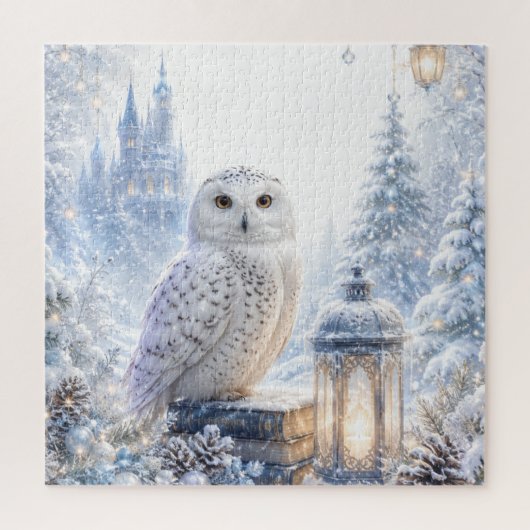Puzzle Hibou Blanc Magie d'Hiver (Vertical)