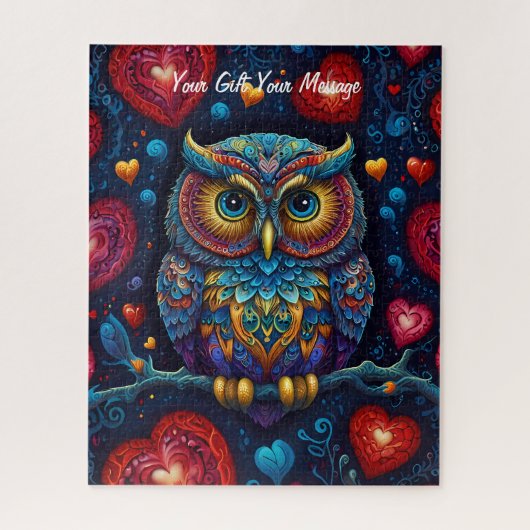 Puzzle Hibou Coloré (Vertical)