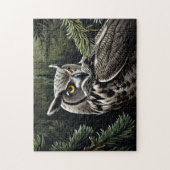 Puzzle Hibou dans la forêt à feuillage persistant (Vertical)