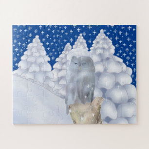 Puzzle Hibou dans la neige