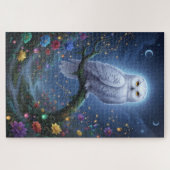 Puzzle Hibou dans un jardin nocturne (Horizontal)