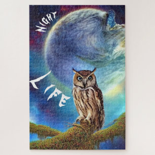 Puzzle hibou de la vie nocturne