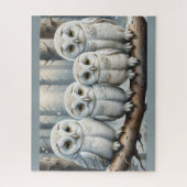 Puzzle hibou de Noël neige d'hiver (Vertical)