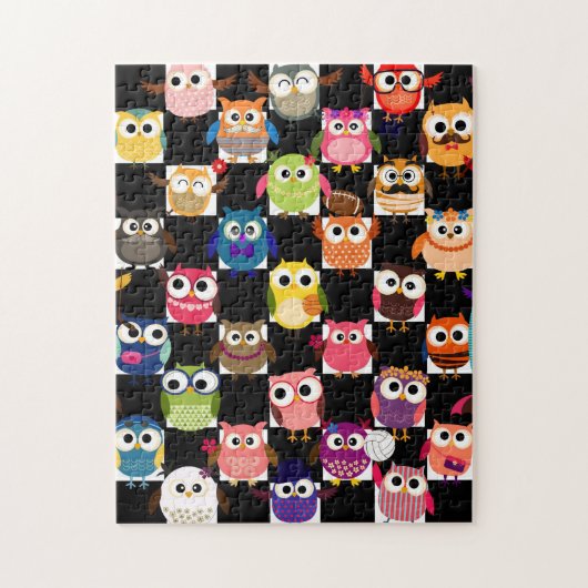 Puzzle Hibou fait sur commande magnifique (Vertical)