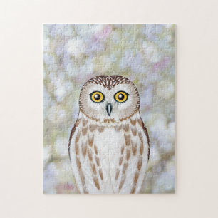 Puzzle hiboux de la scie du nord (portrait animal des boi