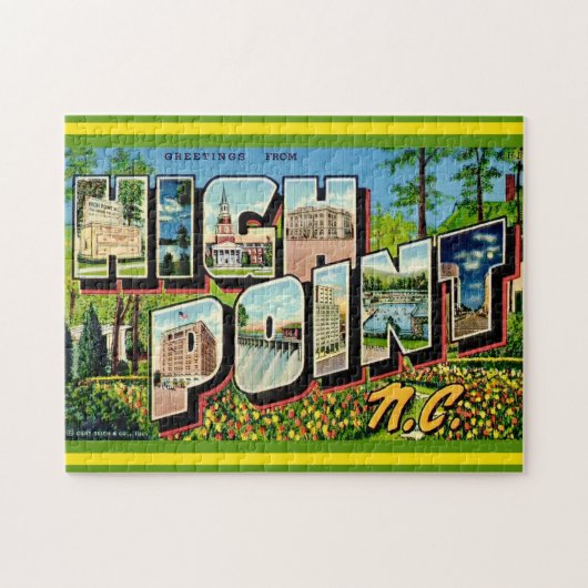 Puzzle High Point NC 11x14 Postcard (Horizontal)