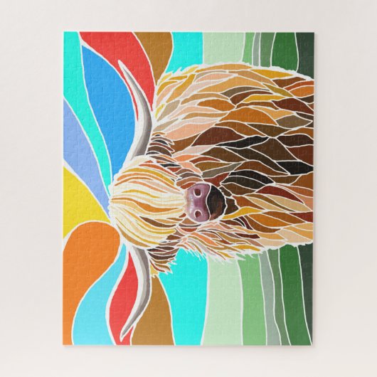 Puzzle Highland Cow (Vertical)