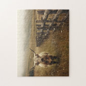 Puzzle Highland Cow Sepia Vintage (Vertical)