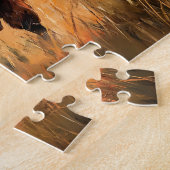 Puzzle Highland Cow White Barne Rustique (Côté)