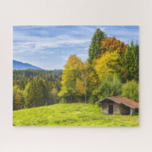 Puzzle Hillside Shack Vue sur les montagnes et la forêt