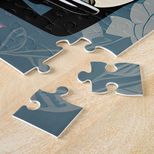 Puzzle Hippie Hippie Beetle Bug Car Floral Turquoise (Côté)