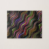 Puzzle hippie ondulé des années 70 super psychédélique (Horizontal)