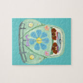 Puzzle Hippies Teckel Dans Leur Voiture De L'amour Des Fl (Horizontal)