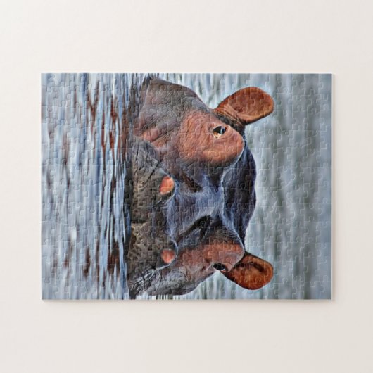 Puzzle hippo (Horizontal)