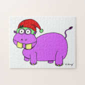 Puzzle Hippo de Noël (Horizontal)