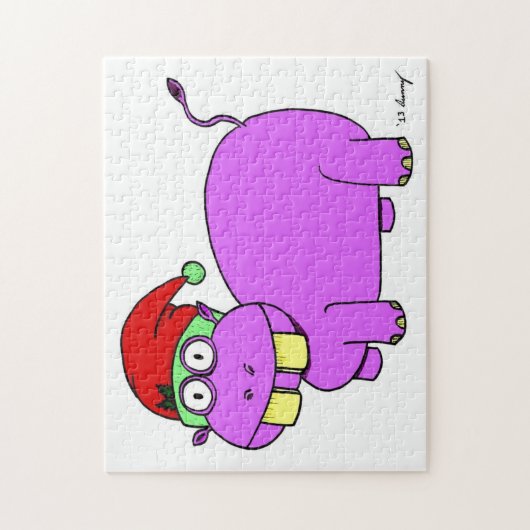 Puzzle Hippo de Noël (Vertical)