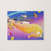 Puzzle Hippocampe coloré et poisson tropical sous l'eau (Horizontal)
