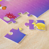 Puzzle Hippocampe coloré et poisson tropical sous l'eau (Côté)