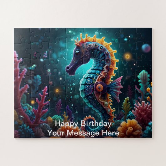 Puzzle Hippocampe sous l'aventure de la mer (Horizontal)