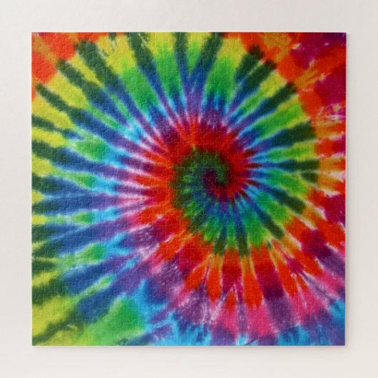 Puzzle Hippy Peace Retro 60s Tie Dye (Horizontal)
