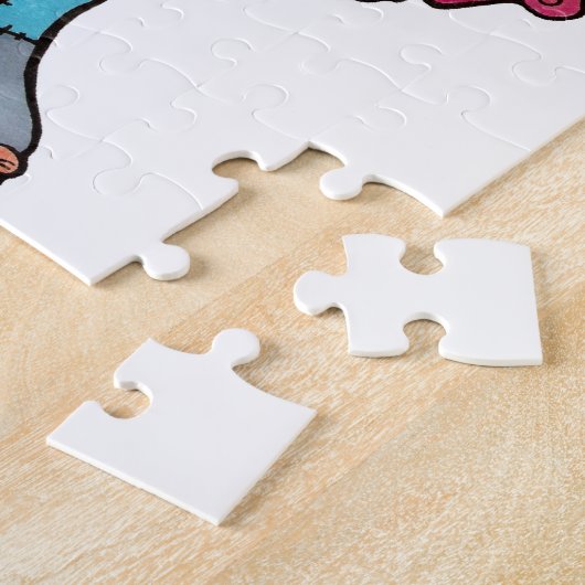 Puzzle Hippy Père Noël dit "Cool Yule" (Côté)