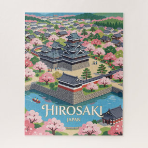Puzzle Hirosaki Japon Indigo Sakura Château Voyage