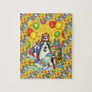 PUZZLE HISS N' FITZ CATS, KITTENS, MICE, FUNNY BIRTHDAY