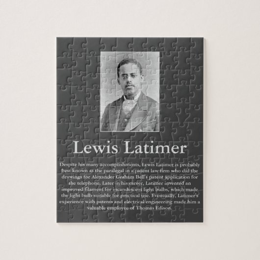 Puzzle Histoire afro-américaine - Inventeur Lewis Latimer (Vertical)
