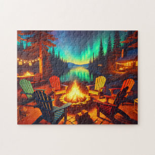 Puzzle Histoires au Coin du Feu Fauteuils Adirondack Feu