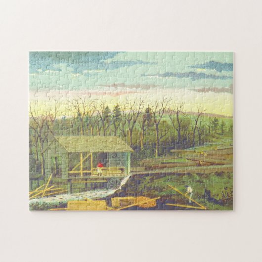 Puzzle historique de scierie (Horizontal)