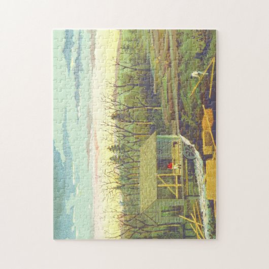 Puzzle historique de scierie (Vertical)