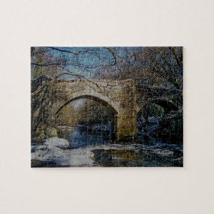 Puzzle Hiver de pont de Holne de dard de rivière de